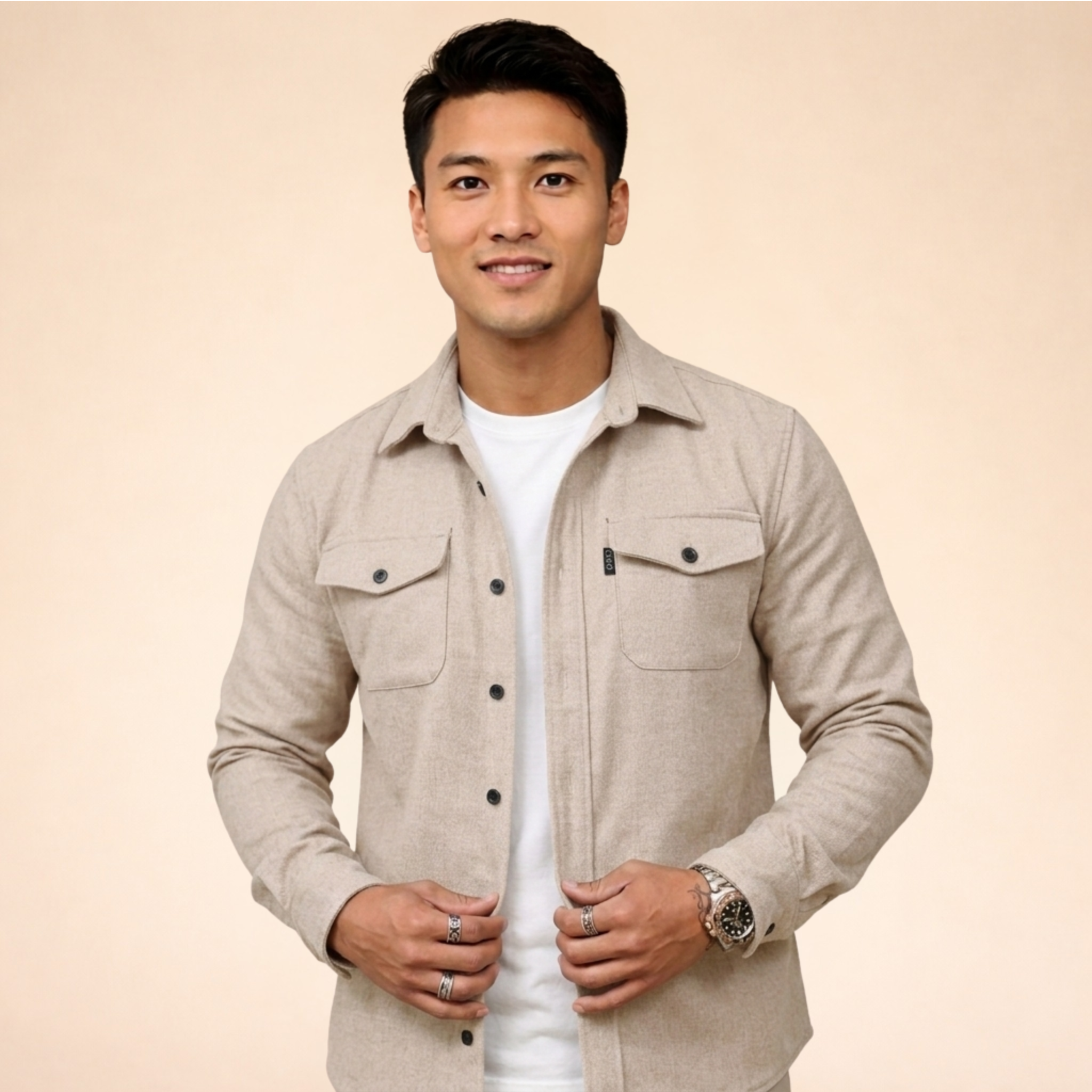 Leon | Atmungsaktive Herrenhemdjacke