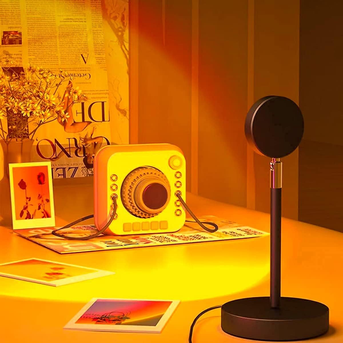 AuroraGlow – Stilvolle Projektorlampe mit Sunset-Effekt für Wohnräume