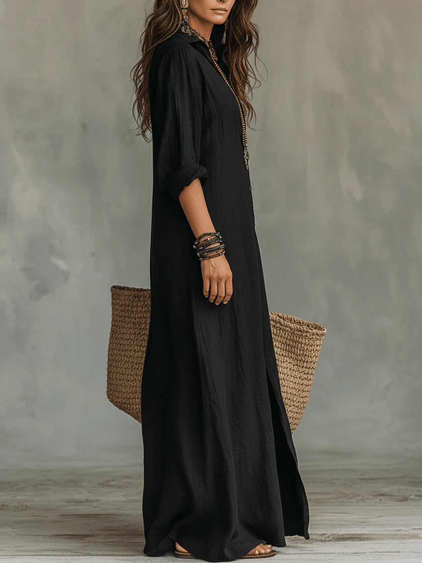 Helena | Elegantes Maxikleid mit fließender Silhouette