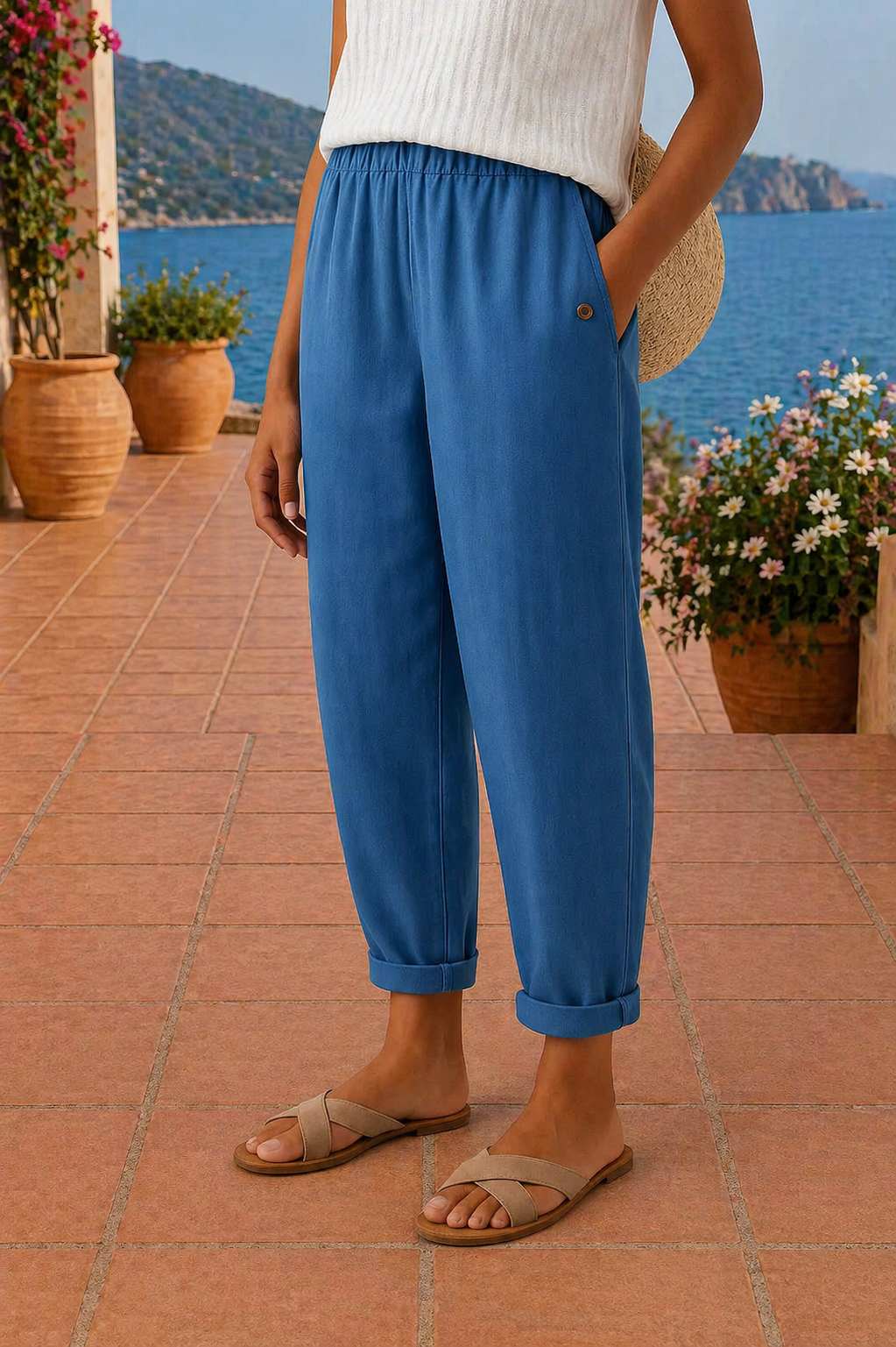 Emma | Luftige und elegante Sommerhose aus Leinen
