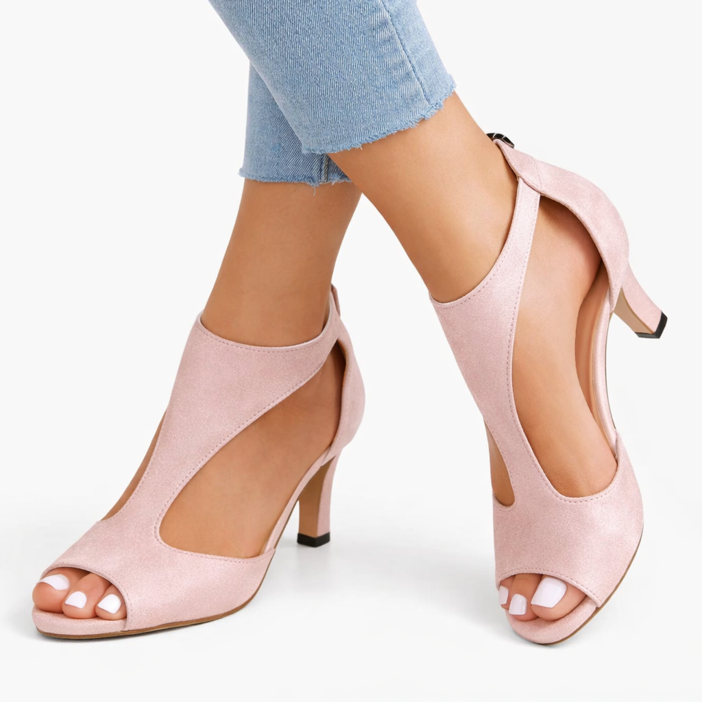 Ella – Peeptoe Pumps Sandaletten Absatzschuhe Elegant