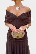 Jovita | Elegantes Maxikleid für Festliche Anlässe – Kunstvoller Blumendruck & Fließende Maxilänge 0