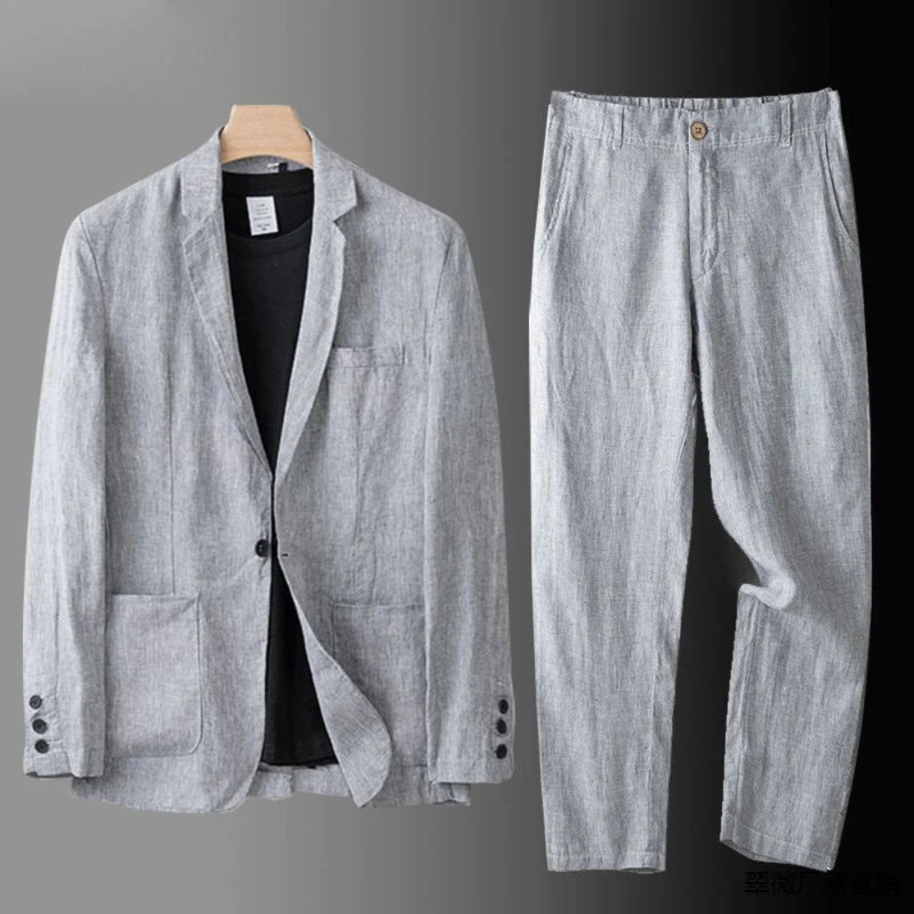 Lino | Elegantes Premium-Leinen Herren Set mit Tailored Fit 4