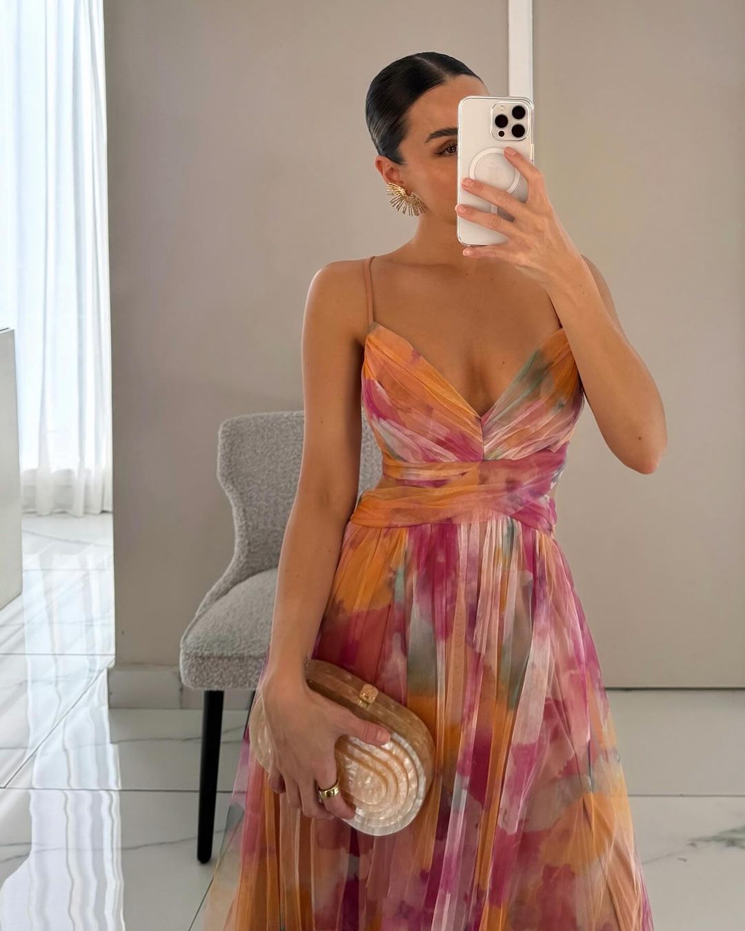Liora | Elegantes Blumenprint Maxikleid mit Verstellbaren Trägern 5