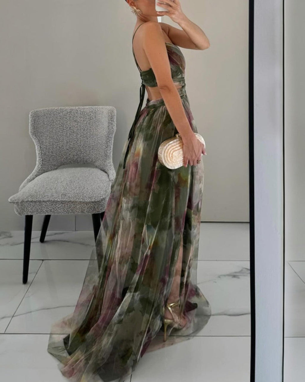 Liora | Elegantes Blumenprint Maxikleid mit Verstellbaren Trägern 8
