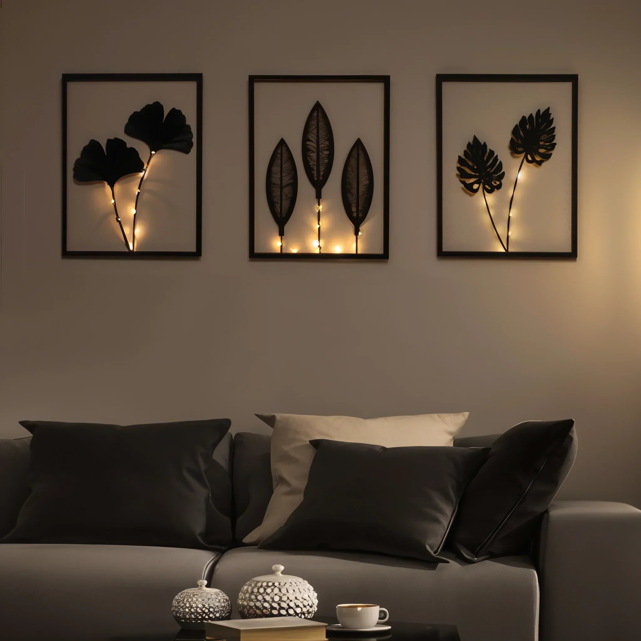 Lumen Leaf LED-Rahmenlampe mit Farbwechsel für Innenräume