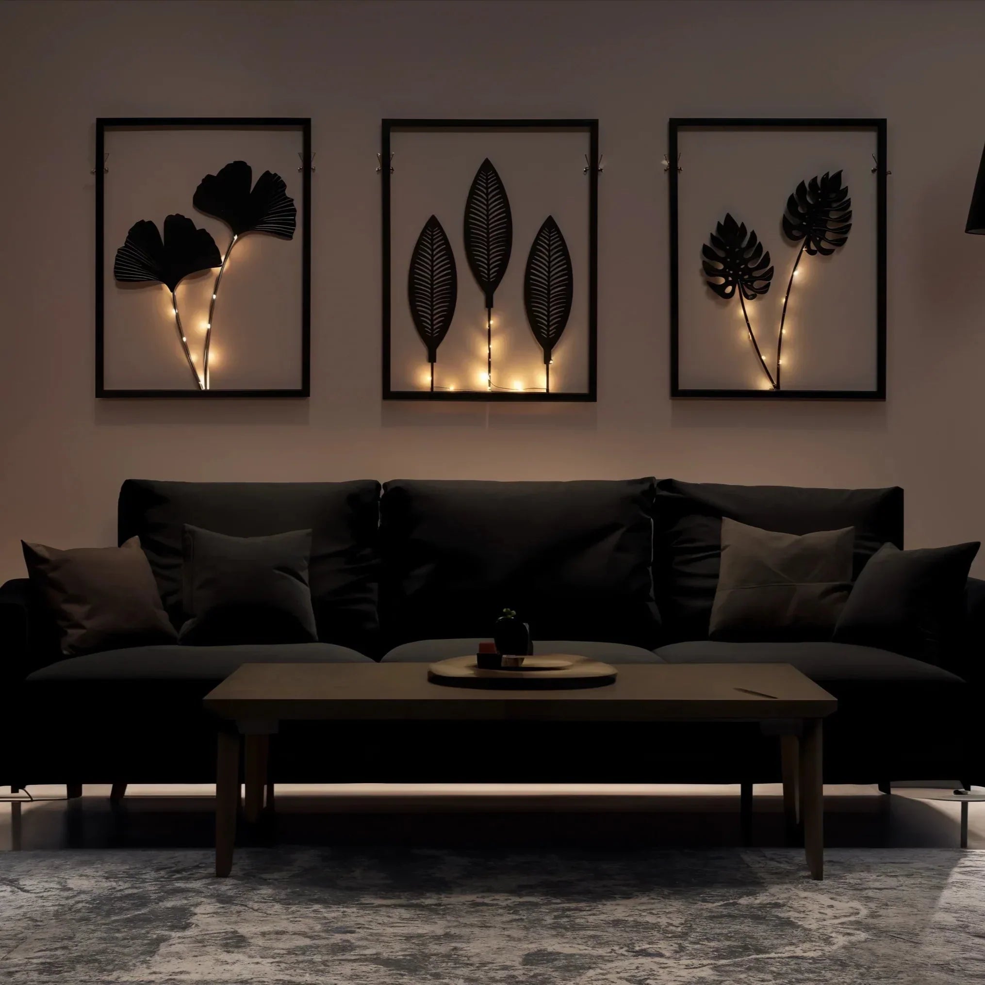 Lumen Leaf LED-Rahmenlampe mit Farbwechsel für Innenräume