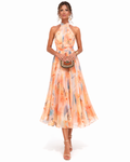 Leah | Elegantes Neckholder-Ausschnitt Sommer Maxikleid