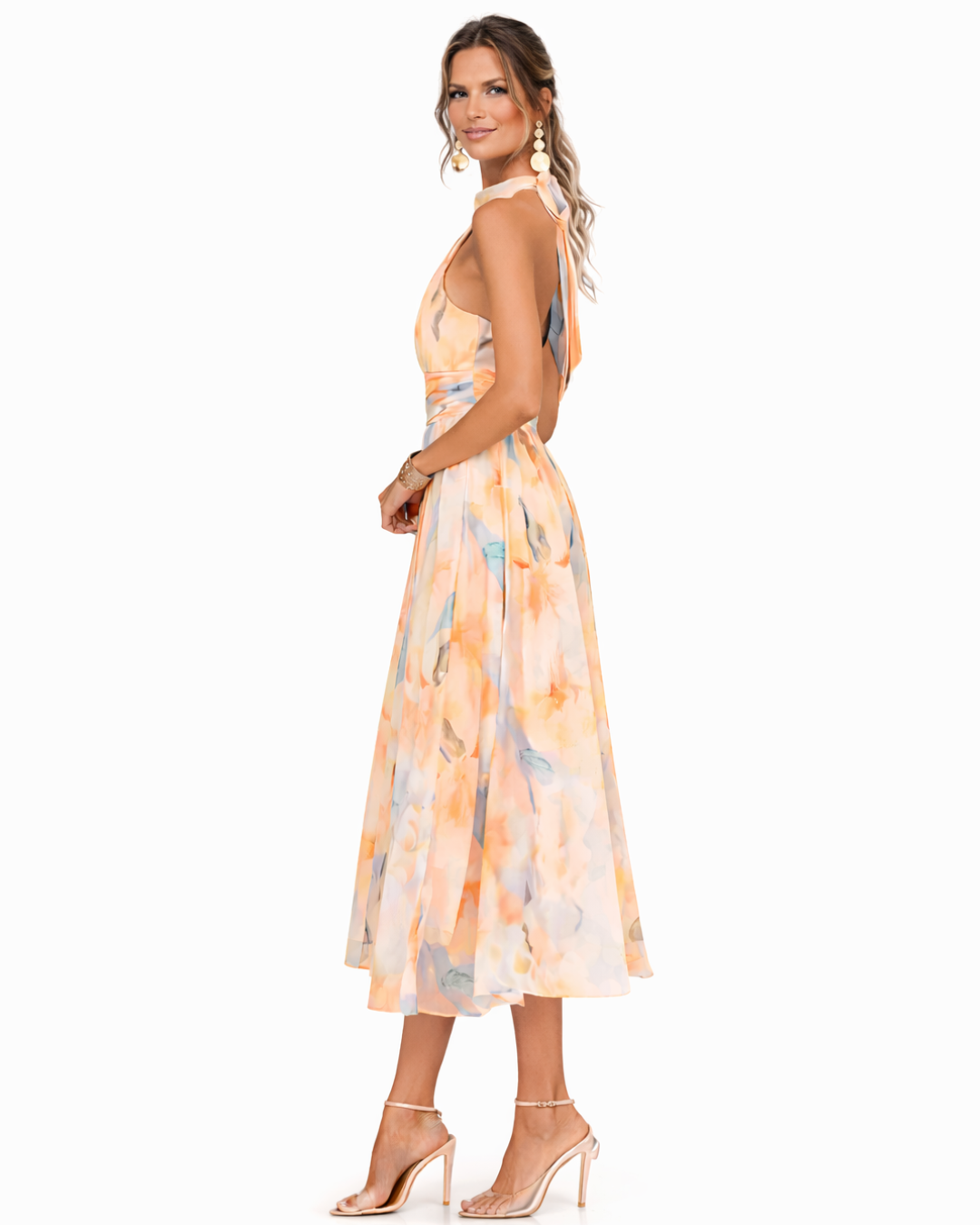 Leah | Elegantes Neckholder-Ausschnitt Sommer Maxikleid