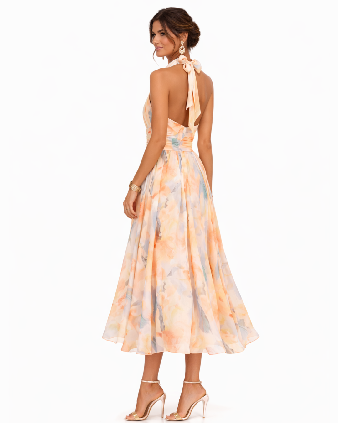 Leah | Elegantes Neckholder-Ausschnitt Sommer Maxikleid