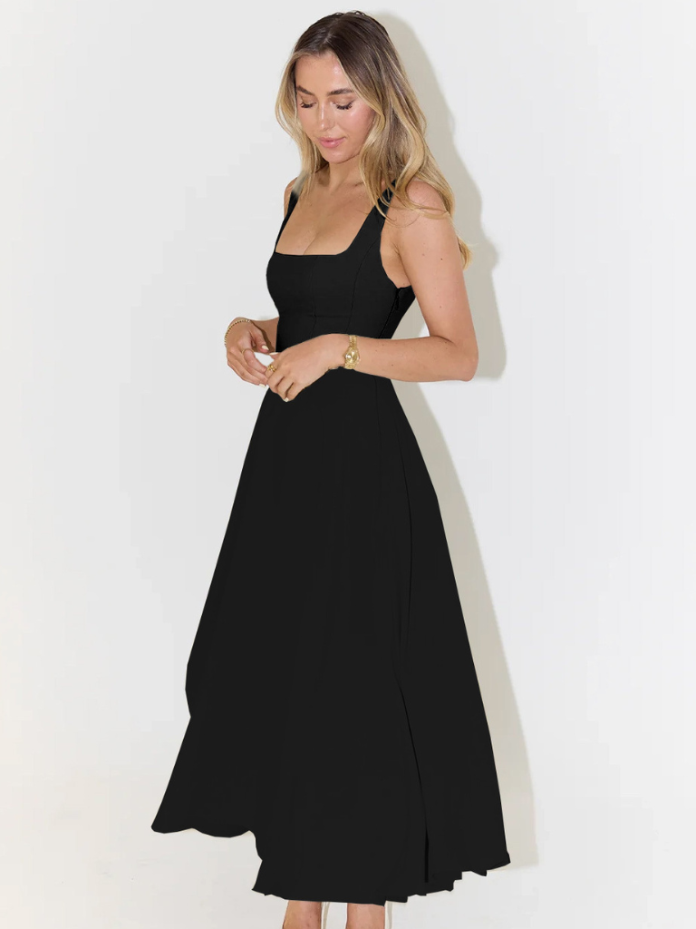 Miora | Elegantes Midi Kleid mit Eckigem Ausschnitt 4