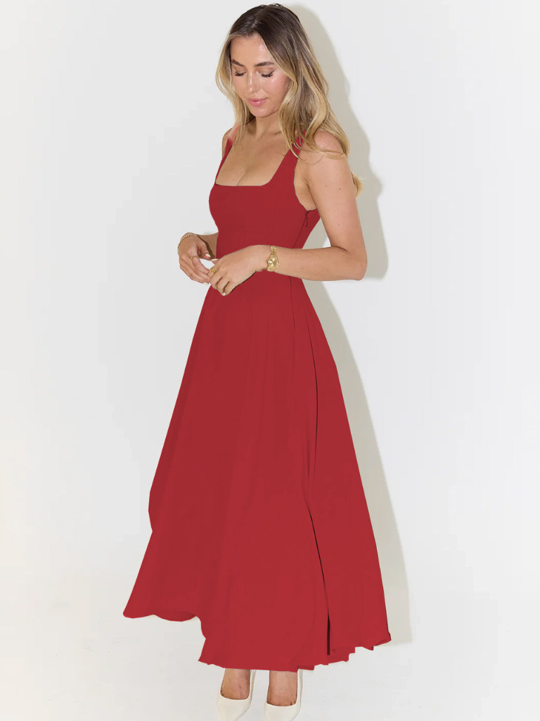 Miora | Elegantes Midi Kleid mit Eckigem Ausschnitt 9