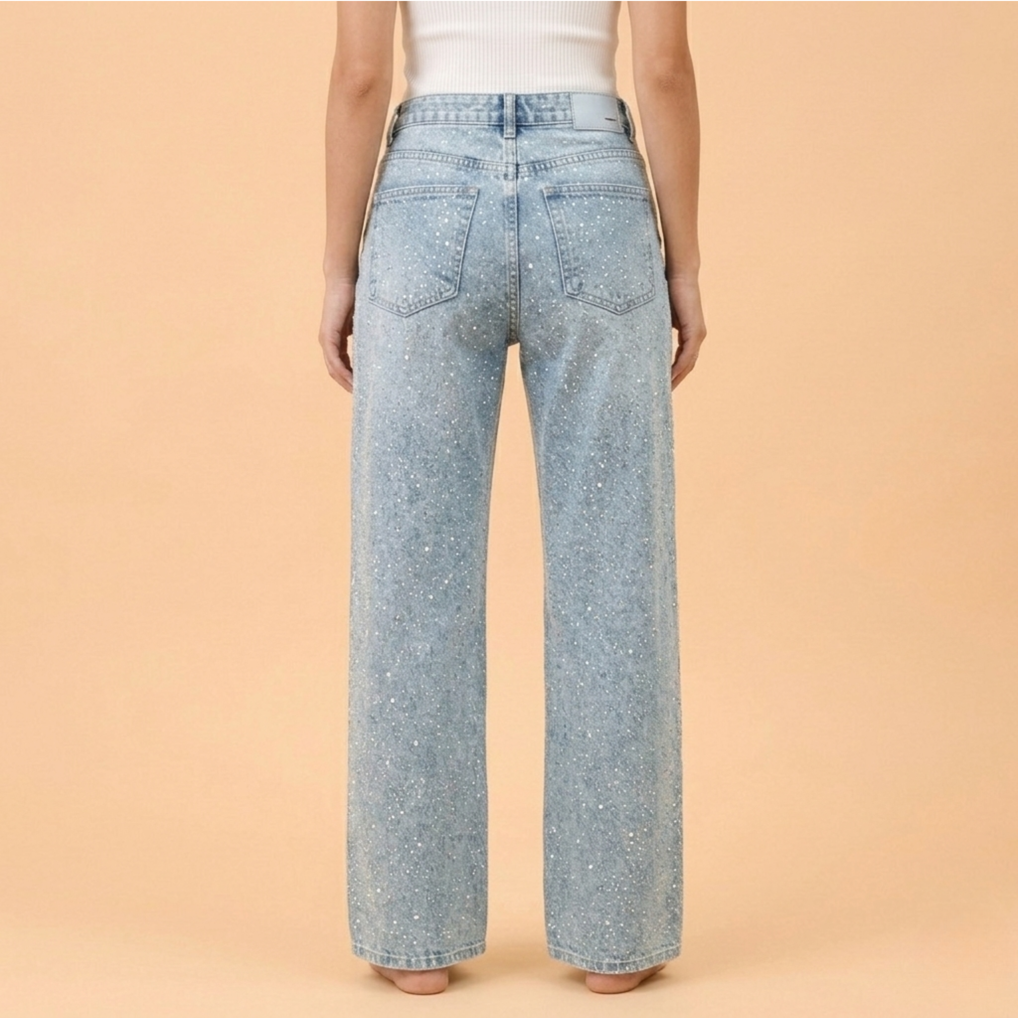 Selina | Stylische High-Waist-Glitzer-Jeans 1