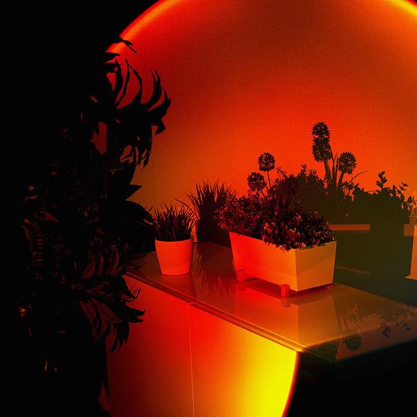 AuroraGlow – Stilvolle Projektorlampe mit Sunset-Effekt für Wohnräume